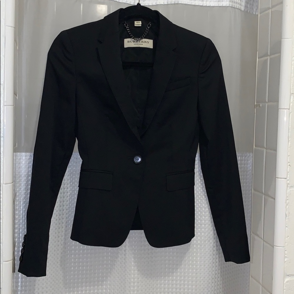 Burberry Women’s Fine Wool Black Blazer 0